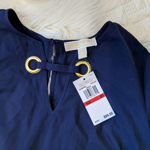 {Michael Kors} NEW Bell Sleeve Grommet Top - Picture 4 of 6